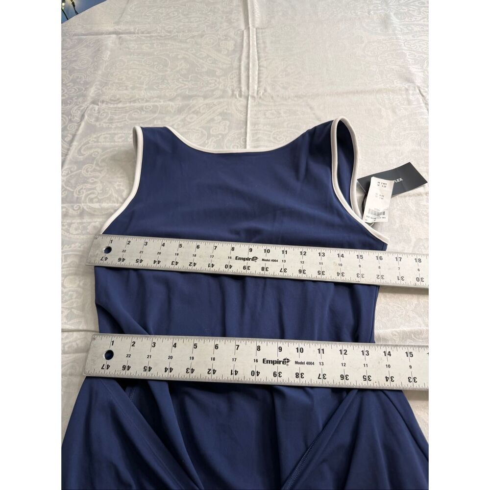 NWT Abercrombie YPB Tie Game Dress Navy Blue Size Large New - Picture 5 of 9